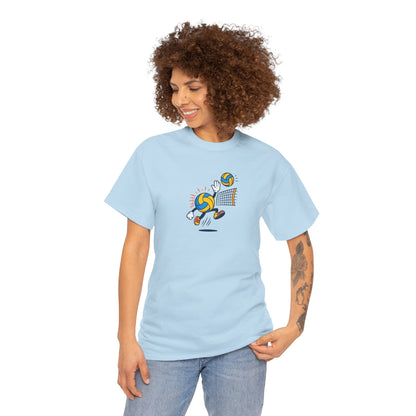 Volleyball Enthusiast Tee - Unisex Heavy Cotton T-Shirt